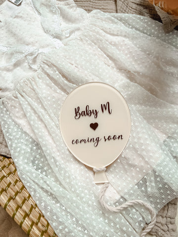 Card Balon Milestone Minilulla  ,,Baby coming soon