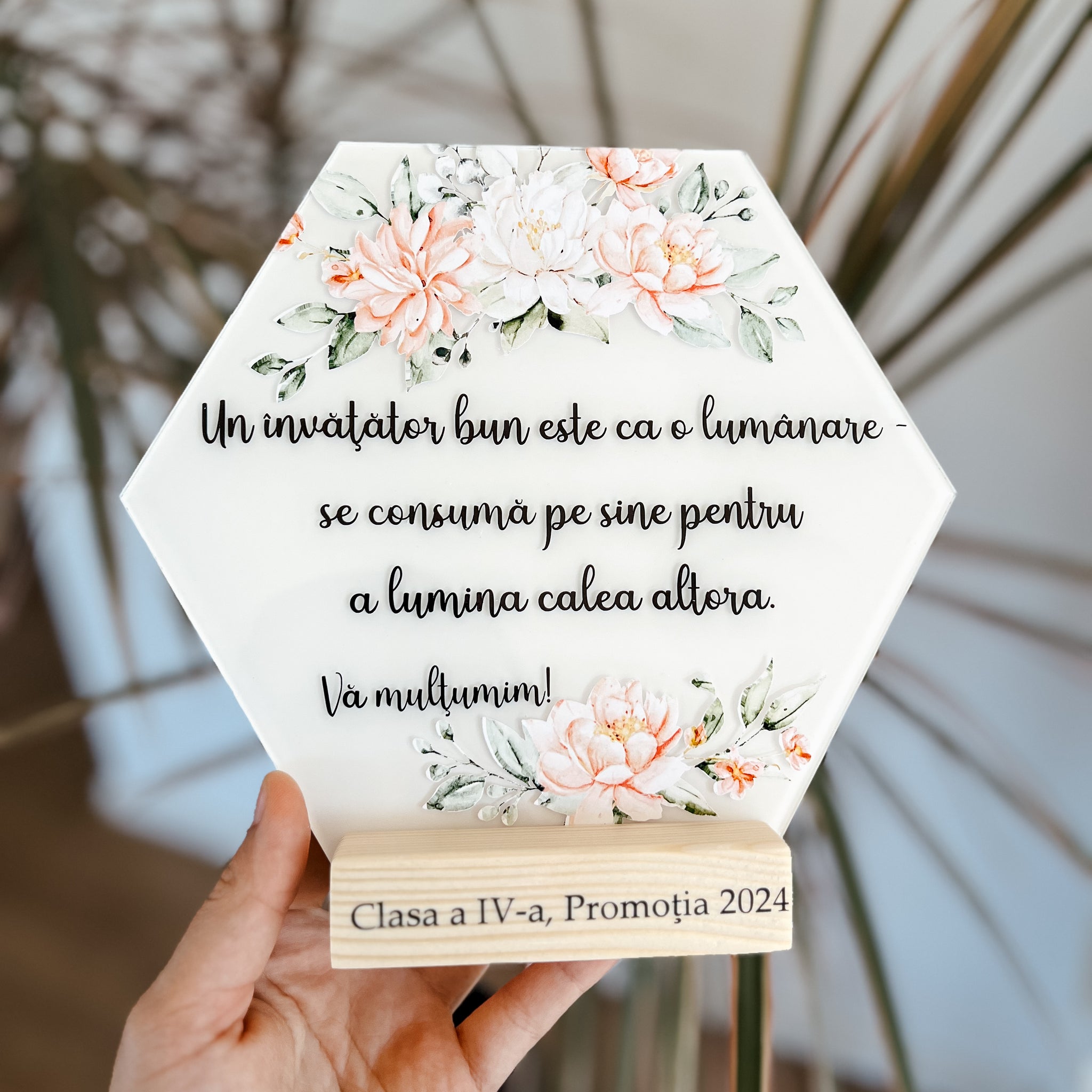 Decoraţiune Florală Peony - pentru învățătoare