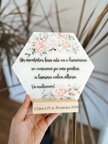 Decoraţiune Florală Peony - pentru învățătoare