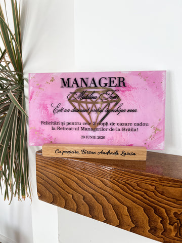 Decoraţiune premium personalizată  - Pink Diamond
