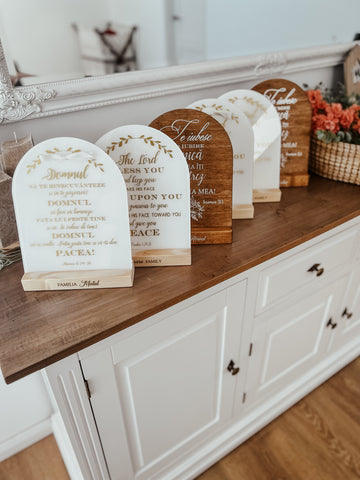 Decoratiuni personalizate cu verset biblic