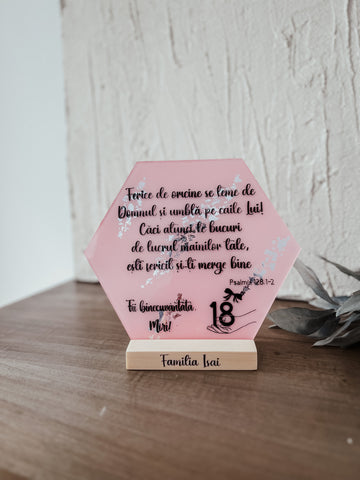 Decoraţiune personalizată Psalmul 128:1-2