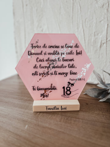 Decoraţiune personalizată Psalmul 128:1-2